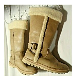 Cliffs WHITE MOUNTAIN Kesha Knee high Winter Boots Beige sz 7 Insulated padding